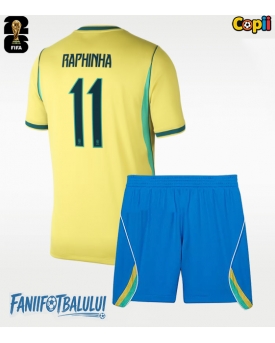 Brazilia Raphinha Belloli #11 Echipament de Fotbal Replică Mondial 2026 Copii Acasa (+ Șorturi)